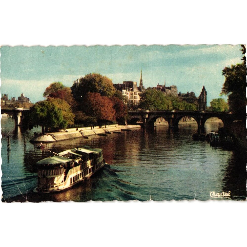 Vintage Paris Postcard Pointe De La Cite France 1951 Mailed Handwritten Chantal - Picture 1 of 2